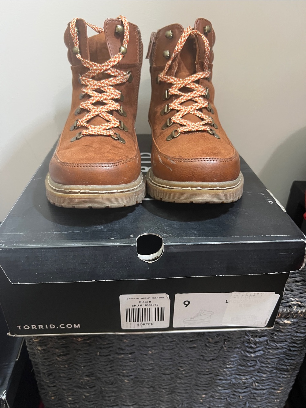 torrid Tan/Brown Suede Lace-Up women’s Work Boot